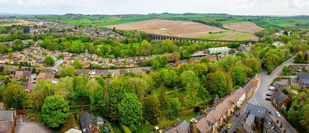 An aerial view of Penistone, Barnsley, South Yorkshire